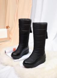 Big Size  Boots Women Woman Winter Boots Women Women Shoes Botas Back Tassel Pendant Sleeve Muffin