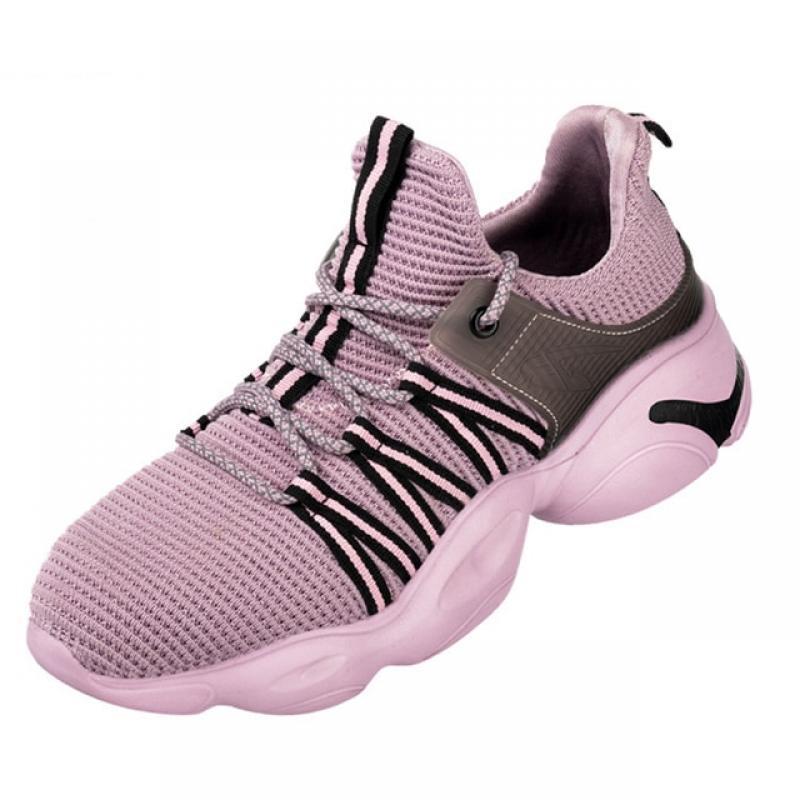 Diansen Safety Shoes Steel Toe Women Men Construction Work Shoe Lightweight Breathable Sneaker Indestructible Work Boots Purple