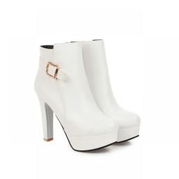 Big Size 9 10 11 12 Boots Women Shoes Ankle Boots For Women Ladies Boots Shoes Woman Winter Side Zipper Buckle Thick Sole