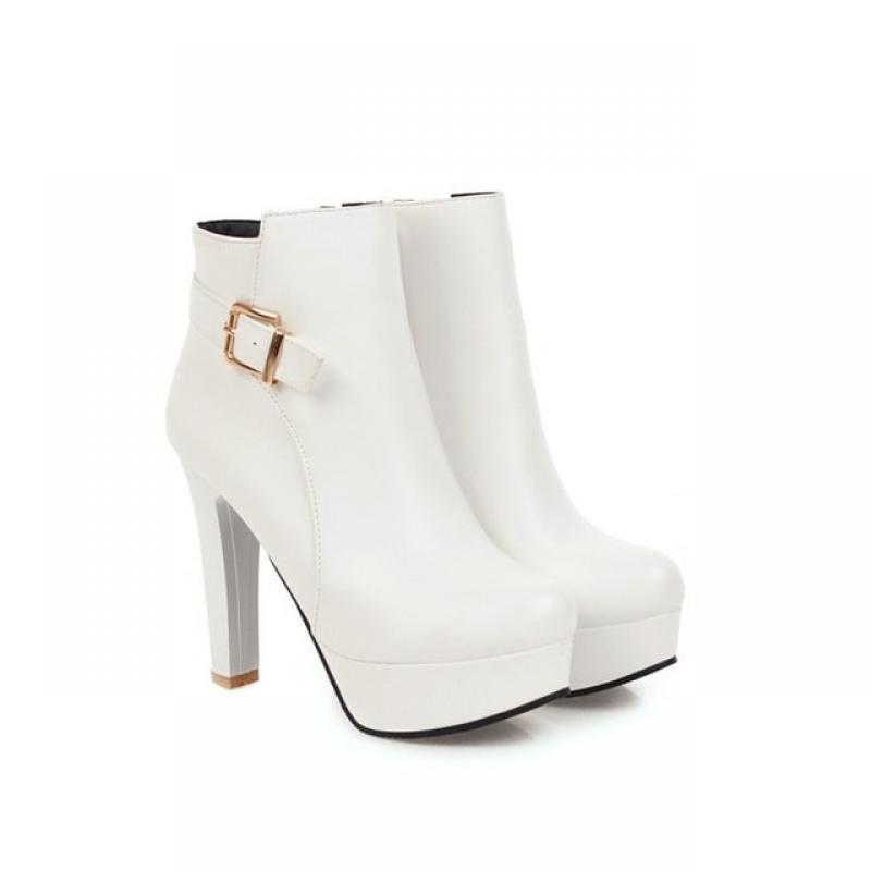 Big Size 9 10 11 12 boots women shoes ankle boots for women ladies boots shoes woman winter Side zipper buckle thick sole