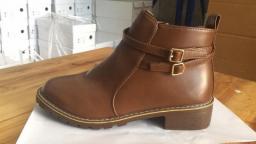 Comemore 2022 Women Ankle Boots Fashion Retro Woman Round Toe Ladies Shoes Low-heeled Belt Buckle Short Boot Zapatos De Mujer 42