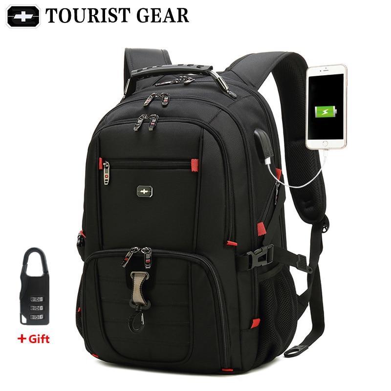 men's swiss backpacks travel bag business anti theft backpack men mochila USB Charging 15.6 16 inch Laptop Backpack waterproof
