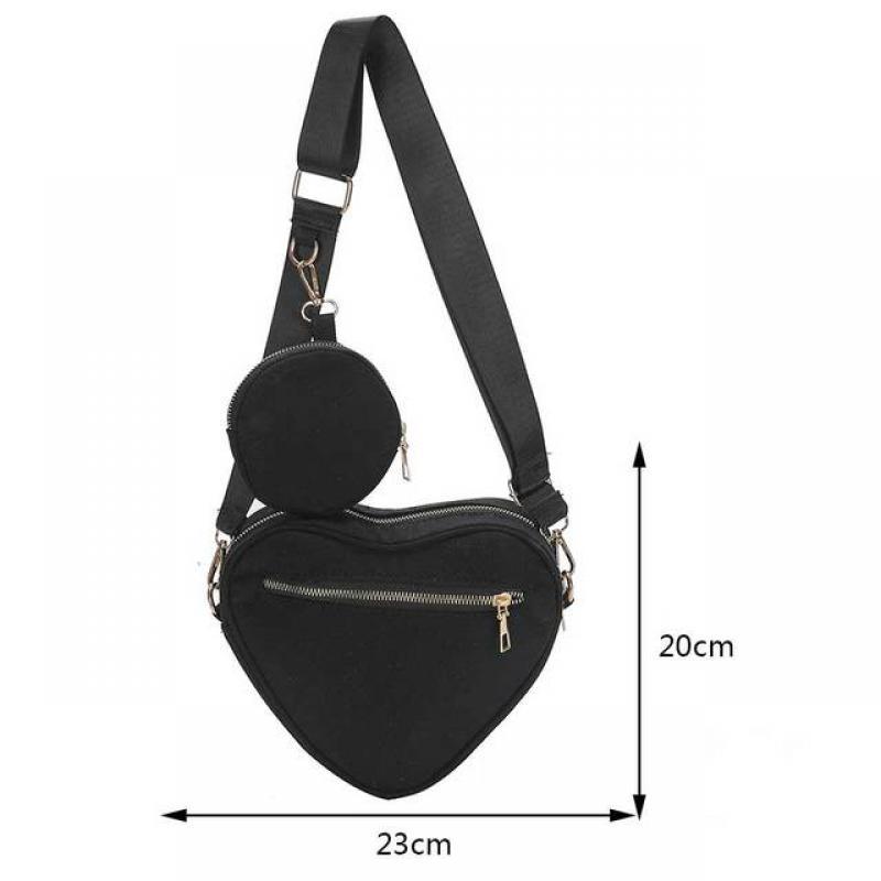 Love Heart Shaped Women Handbag Shoulder Crossbody Bags Solid Color Sling Messenger Bag Small Handbags Purse Shopper Bag Bolsas
