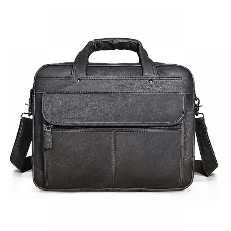 Men Oil Waxy Leather Antique Design Business Briefcase Laptop Document Case Fashion Attache Messenger Bag Tote Portfolio 7146
