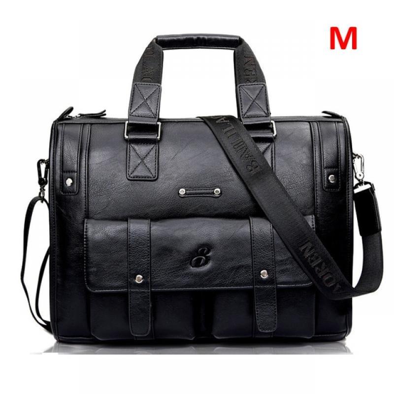 Men Leather Black Briefcase Business Handbag Messenger Bags Male Vintage Shoulder Bag Men's Large Laptop Travel Bags Hot XA177ZC