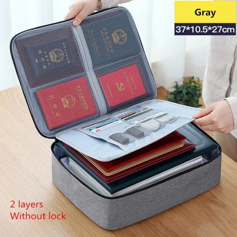 Multifunctional Briefcase Office Waterproof Document Material Storage Bag Business Trip File Organize Pouch Accessories Supplies
