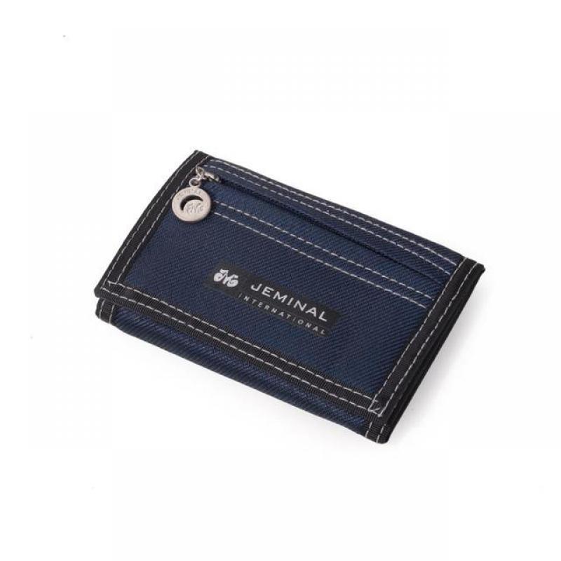 Canvas Short Trifold Men's Boys Wallets Purse with Coin Pocket Fashion Students Leisure Money Folder