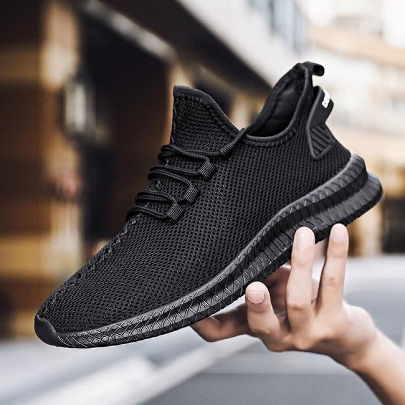 Breathable Mesh Men Shoes Trendy Lightweight Walking Flats Plus Size Male Tennis Sneakers Outdoor Running Fitness Shoes