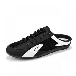 Fashion  Men 2022 New Style Lat-soled Wild Flat-bottomed Summer Thin Section Baotou Half Slippers