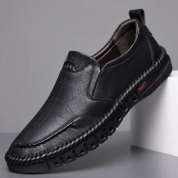 Men's Business Leather Shoes Man Loafers Comfortable 2023 Summer Sneakers Cheap Free Shipping Moccasin Breathable Casual Shoe