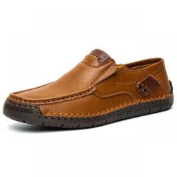 Casual Men's Handmade Leather Shoes Comfortable Spring One Stirrup Moccasin Fashion Casual Sneakers Zapatillas De Hombres