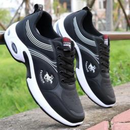 Spring Men Shoes PU Leather Shoes Casual Sneakers Man Summer Breathable Mesh Sport Tennis Shoe Male White  Archery Riding Shoes