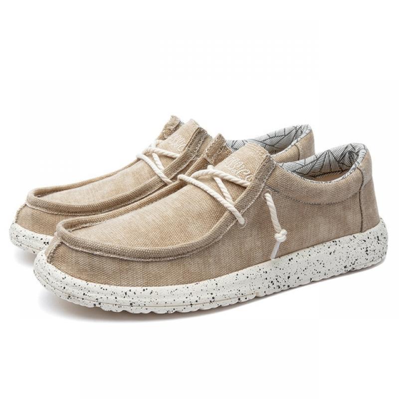 Brand Men Casual Shoes Fashion Denim Canvas Shoes Breathable Men Walking Flat Shoes Outdoor Large Size Light Men's Shoes Loafers