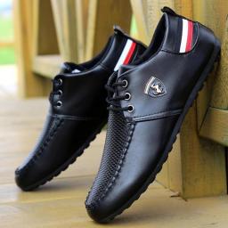 Spring And Autumn New Style Breathable Men's Casual Shoes The British Sneakers Solid Lace-up Men Shoes