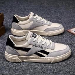 2023 Men's Trend Vulcanized Shoes Flat Casual Shoes Fashion Spring Autumn Canvas Shoes Walking Sneakers For Man