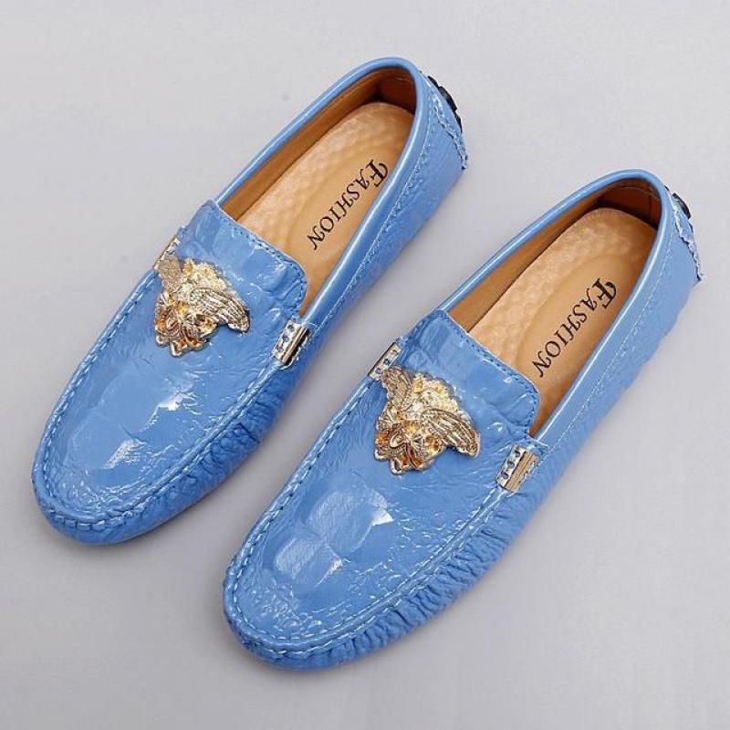 2023 New Fashion Boat Shoes Men Classic Drive Casual Shoes Quality Leather Comfy Men Loafers Shoes Bright Color Loafers Shoes