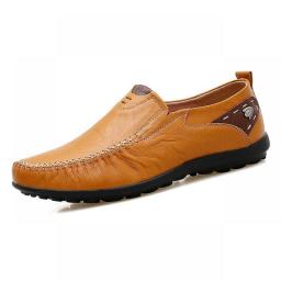 Casual Shoes For Men Fashion Leather Genuine Sneakers High Quality Luxury Brand Comfortable Loafers Men Leather Driving Shoes