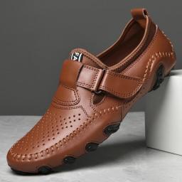 New Men Loafers Leather Casual Shoes Outdoor High Quality Comfy Drive Flats Designer Shoes Handmade Climbing Fashion Luxury Soft