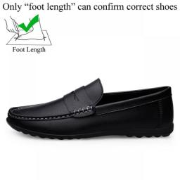 Spring Autumn Mens Casual Leather Loafers Men Loafer Shoes Mocasines Hombre Mocassini White Black Slip-On Big Size Dropshipping