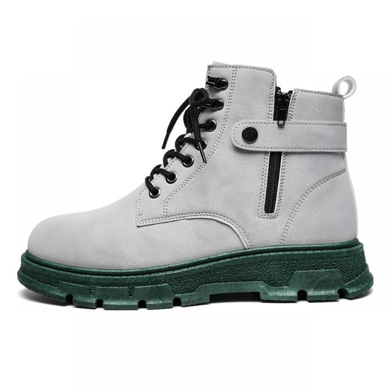 Motorcycle Boots for Men Round Toe Comfortable Trendy All-match Breathable Wear-Resistant Outdoor Casual Shoe Spring Autumn Main
