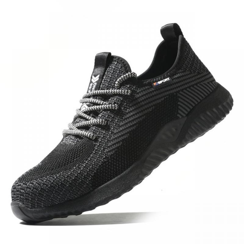 Steel Toe Safety Shoes Mens Lightweight Breathable Puncture Proof Light Sneaker Non-slip Industrial & Construction Work Shoes