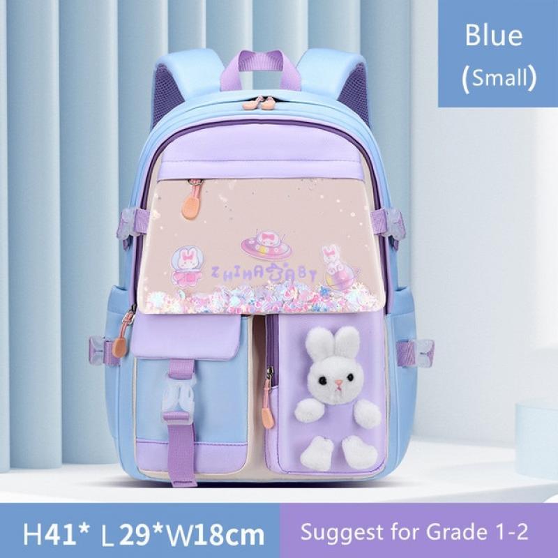 Fengdong small girls primary school bag cute backpacks for children satchel kawaii book bag kids school backpack wholesale bags