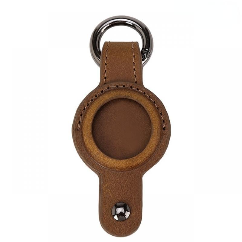 Airtag Tracker Case Key Ring Holder Men Cow Leather Keychain High Quality Car Key Organizer Housekeeper Portable for Children