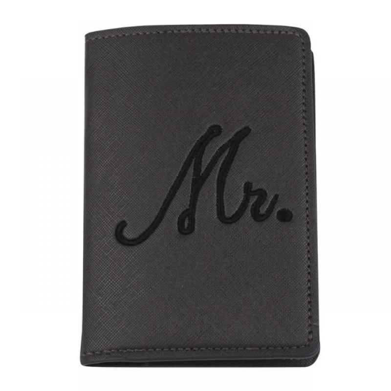 Mr and Mrs PU Leather Bride Groom Passport Covers Holder Card Protector for CASE Organizer