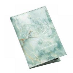 Zoukane Russian National Emblem Embossed Marble Stone Cracks Leather Passport Cover Case Ticket ID Holder Passport Wallet ZSPC52