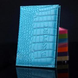 Alligator Embossing Passport Holder Protector Cover PU Wallet