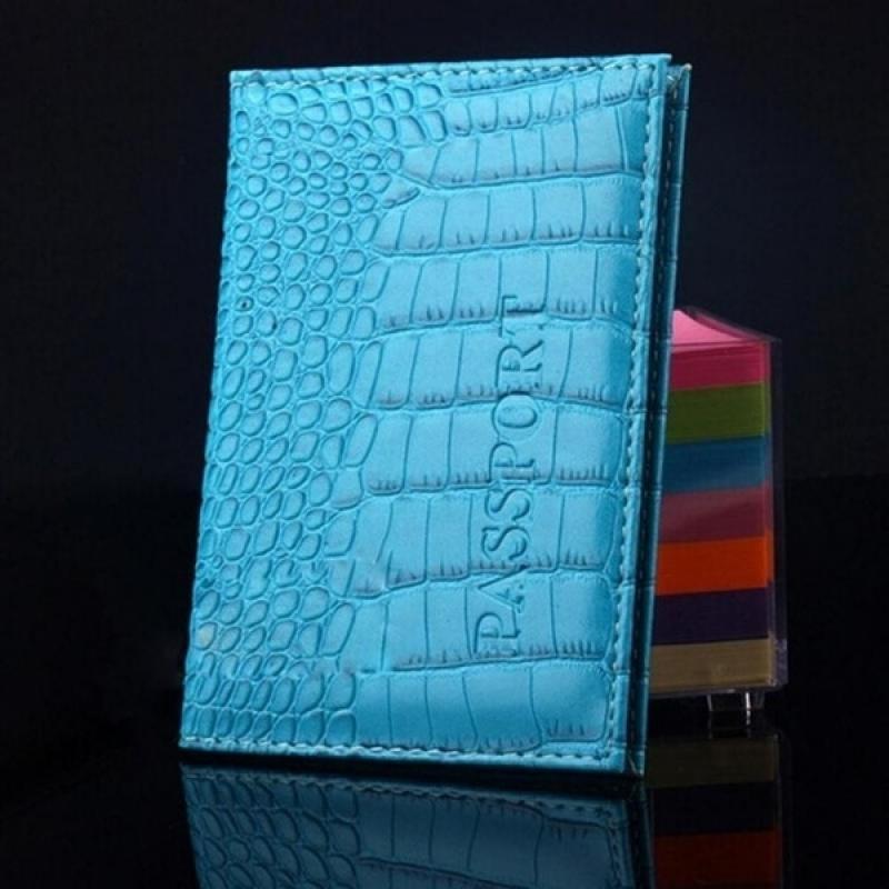 Alligator Embossing Passport Holder Protector Cover PU Wallet