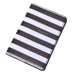 New Travel Striped PU Leather Passport Cover Case Women Men Travel Credit Card Holder Travel ID Document Passport Holder CH08