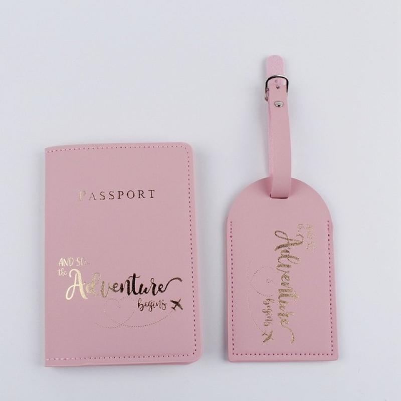 New Style Travel Passport Cover Pu Leather Letter Print Luggage Tag Suitcase Id Address Holder Baggage Boarding Tag Label