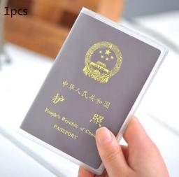 ETya New Transparent PVC Women Men Travel Passport Cover Bag Waterproof Protective Sleeve With ID Credit  Card Holder Bags