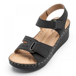 Women Sandals Classic Summer Sandals Wedge Heels Sandalias Mujer Elegant Woman Heeled Shoes Wedges Shoes For Women Free Shipping