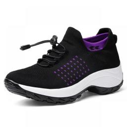 YISHEN Women's Walking Shoes Fashion Sock Sneakers Breathable Nursing Shoes Platform For Women Loafers Non-Slip Chunky Shoes