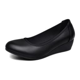 Work  Soft Bottom Is  Comfortable To Wear  Professional Sloping  And Round Office Shoes Women
