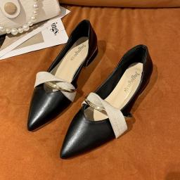 Hot Selling Small Fragrance Style Single Shoes Women's 2022 Autumn New Shallow Mouth Thick Heel Soft Bottom Beanie Women's Shoes