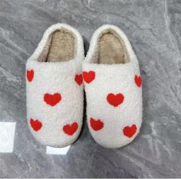 FUNNY FUNKY Winter Womens'Slippers Fluffy Faux Fur Smile Face Household Slippers Shoes For Women Female Home Shoes Dropshipping