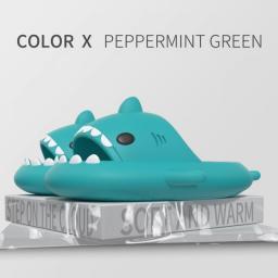 Cute Shark Slippers 4CM Platform Women Men Indoor Bathroom Slides Couples Summer Shoes Soft EVA Female Male Beach Flip Flops