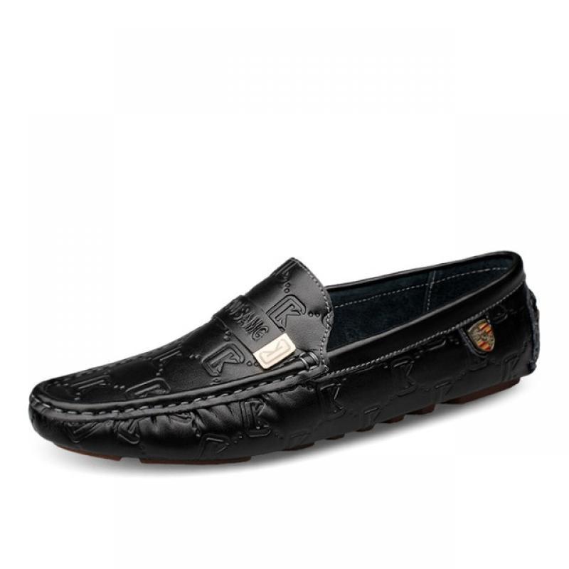 Men High Quality Leather Loafers Men Casual Outdoor Shoes Moccasins Slip on Men Business Shoes Male Driving Shoes Bean Shoes
