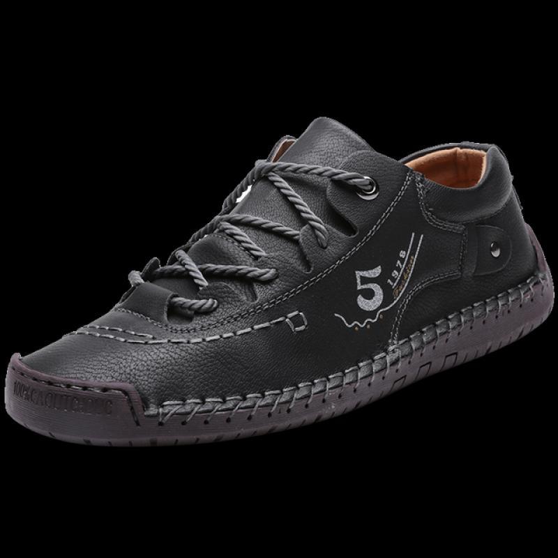 New Men Leather Casual Shoes Outdoor Comfortable High Quality Fashion Soft Homme Classic Ankle Flats Moccasin Trend
