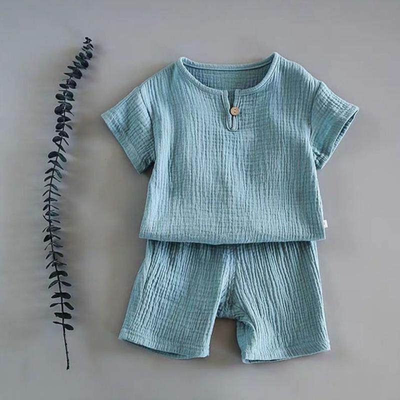 2PCS Baby Girl Clothes Set Summer Kids Outfits Infant Girls Toddler Boy Clothing Cotton Pajama Suit Boys Clothes 0-6Years