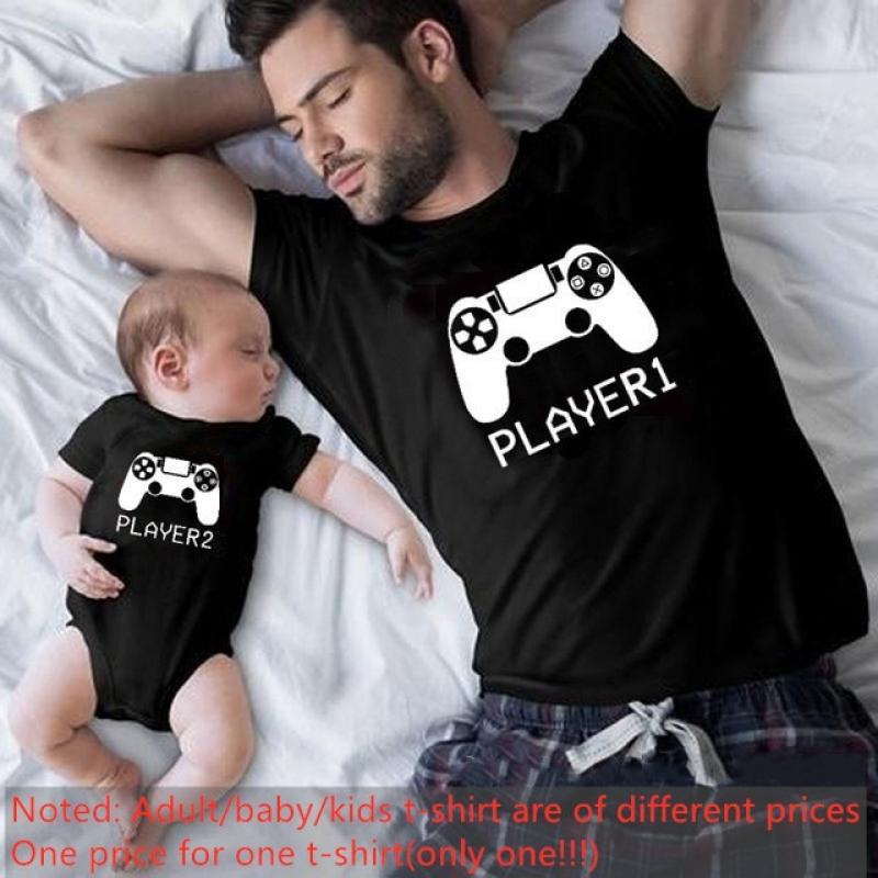 Funny Family Matching Outfits Daddy Mom Kids T-shirt Baby Bodysuits Family Look Cotton Father Son Clothes Father's Day Gift
