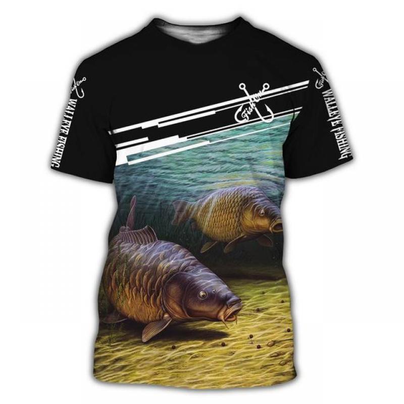 2021 Beautiful Carp Fishing 3D All Over Print Men T-Shirt Harajuku Fashion Short Sleeve Shirt Summer Streetwear Unisex T-Shirts