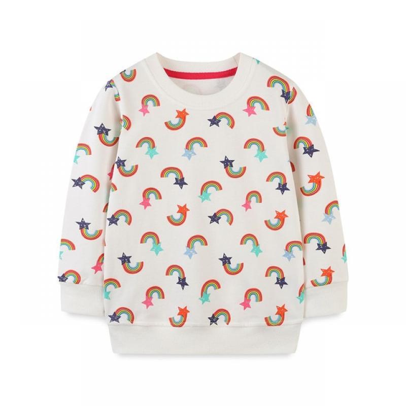 Jumping Meters Fashion Girls Sweatshirts for Autumn Winter Unicorn Baby Sweaters Cotton Rainbow Children's Hoodies Top Clothes