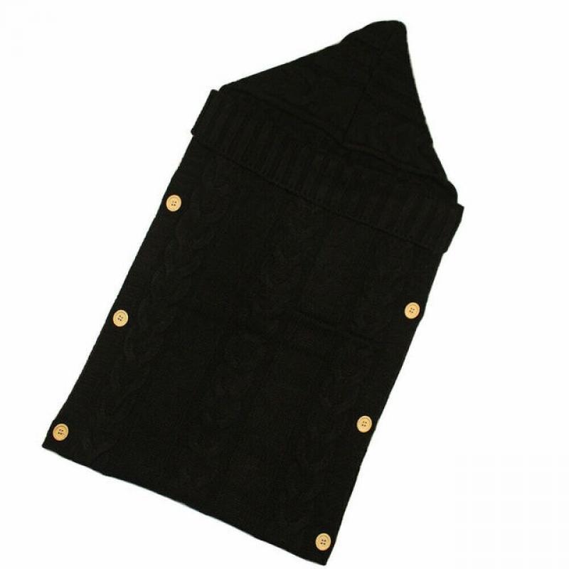 Newborn Infant Baby Blanket Knit Crochet Winter Warm Swaddle Wrap Sleeping Bags