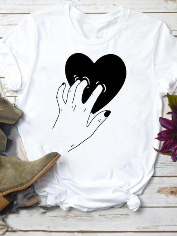 Clothing Fashion Letter Eyelashes 90s Make Up Clothes Women Short Sleeve Female Top Tee T-shirt Summer Cartoon Graphic T Shirt