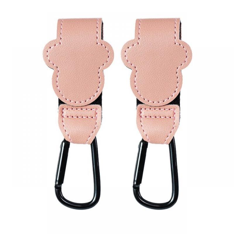 Baby Stroller Hook Fashion PU Leather Adjustable Pram Hook Cart Organizer Diaper Bag Hanger Children Boy Girl Travel Accessories