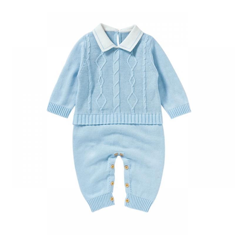 Baby Rompers Knitted Newborn Boys Girls Long Sleeve Jumpsuits Outfits Autumn Winter Casual Infant Unisex Outerwear Clothes 0-18m